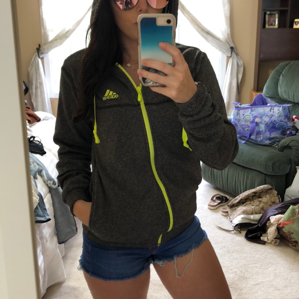 Adidas Zip Up Hoodie Light Jacket Sweatshirt